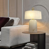 Vintage Marble and Brass Table Lamp for Luxury Bedside and Living Room Lighting