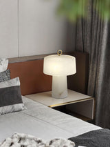 Vintage Marble and Brass Table Lamp for Luxury Bedside and Living Room Lighting