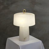 Vintage Marble and Brass Table Lamp for Luxury Bedside and Living Room Lighting