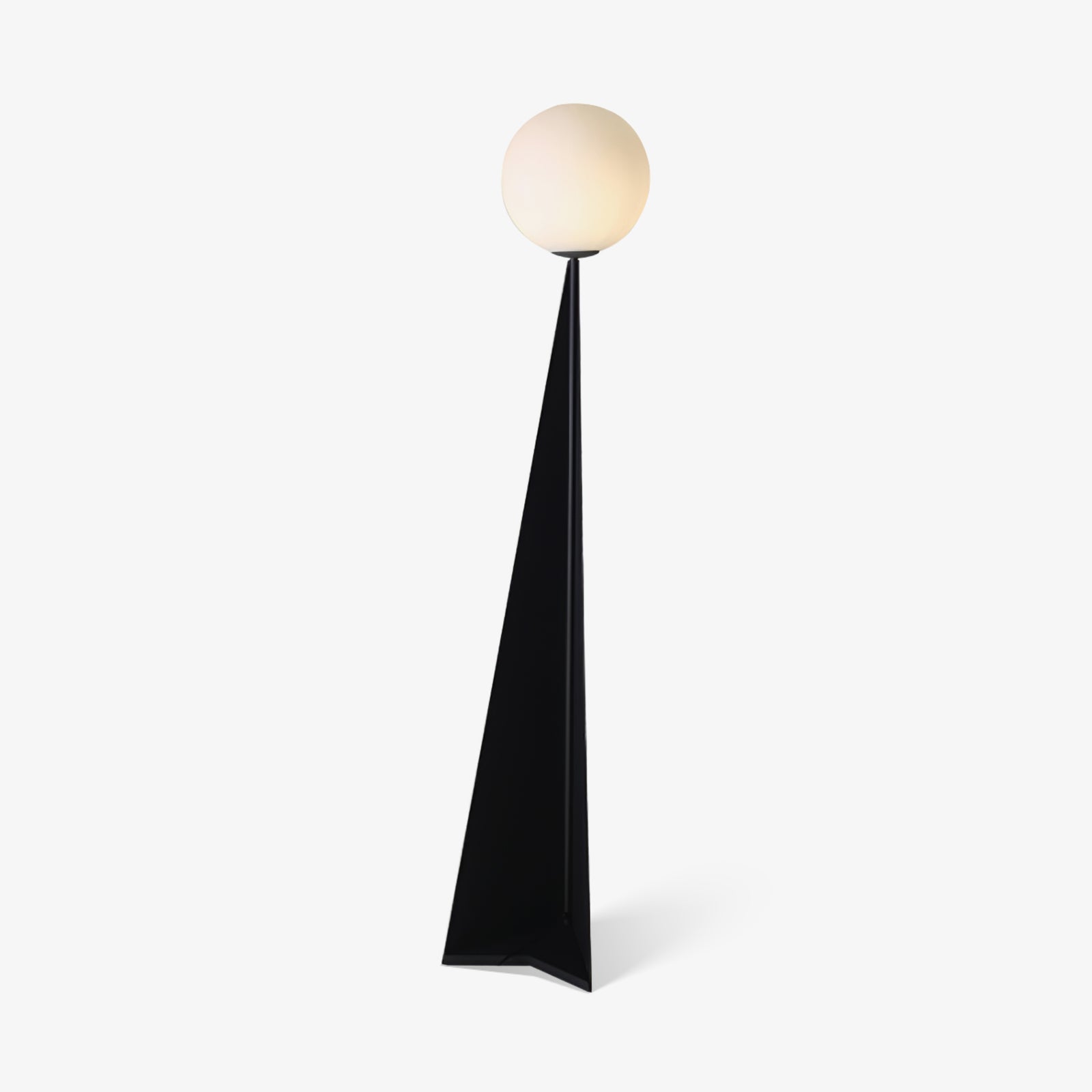 Modern Geometric Apex Sphere Floor Lamp with Tapered Base for Living Room Office
