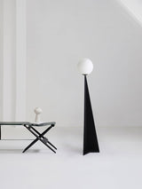 Modern Geometric Apex Sphere Floor Lamp with Tapered Base for Living Room Office