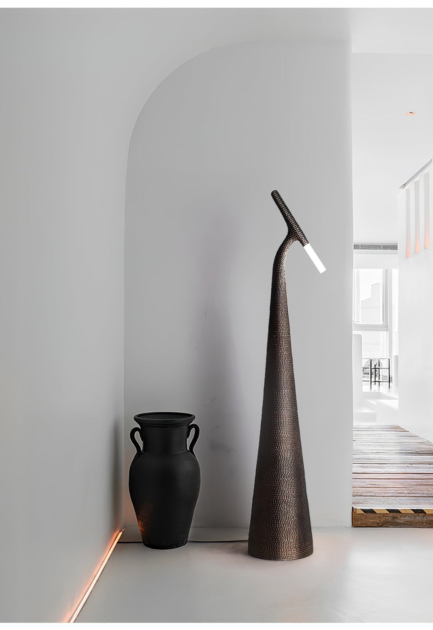 Modern Apex Texture Ambient LED Floor Lamp for Elegant Home and Office Lighting