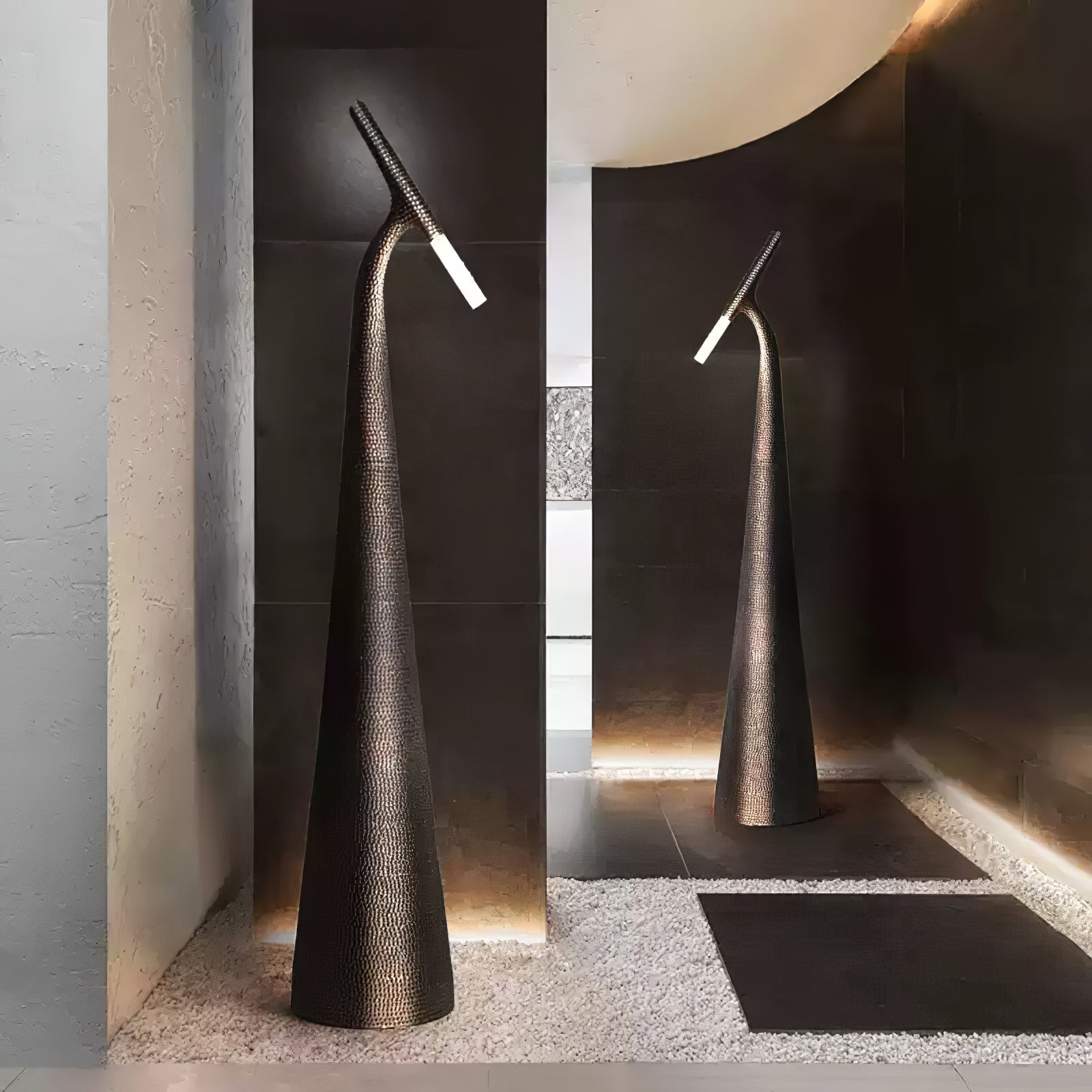 Modern Apex Texture Ambient LED Floor Lamp for Elegant Home and Office Lighting