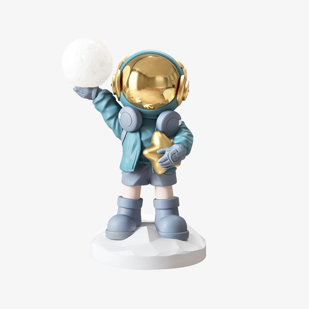 Apollo Astronaut Resin Standing Lamp with Integrated LED and Rechargeable Battery