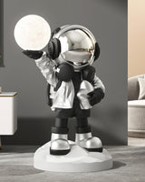 Apollo Astronaut Resin Standing Lamp with Integrated LED and Rechargeable Battery