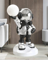 Apollo Astronaut Resin Standing Lamp with Integrated LED and Rechargeable Battery