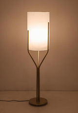 Elegant Brass Arborescence Floor Lamp Contemporary Reading Light with Cloth Shade