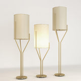 Elegant Brass Arborescence Floor Lamp Contemporary Reading Light with Cloth Shade