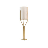 Elegant Brass Arborescence Floor Lamp Contemporary Reading Light with Cloth Shade