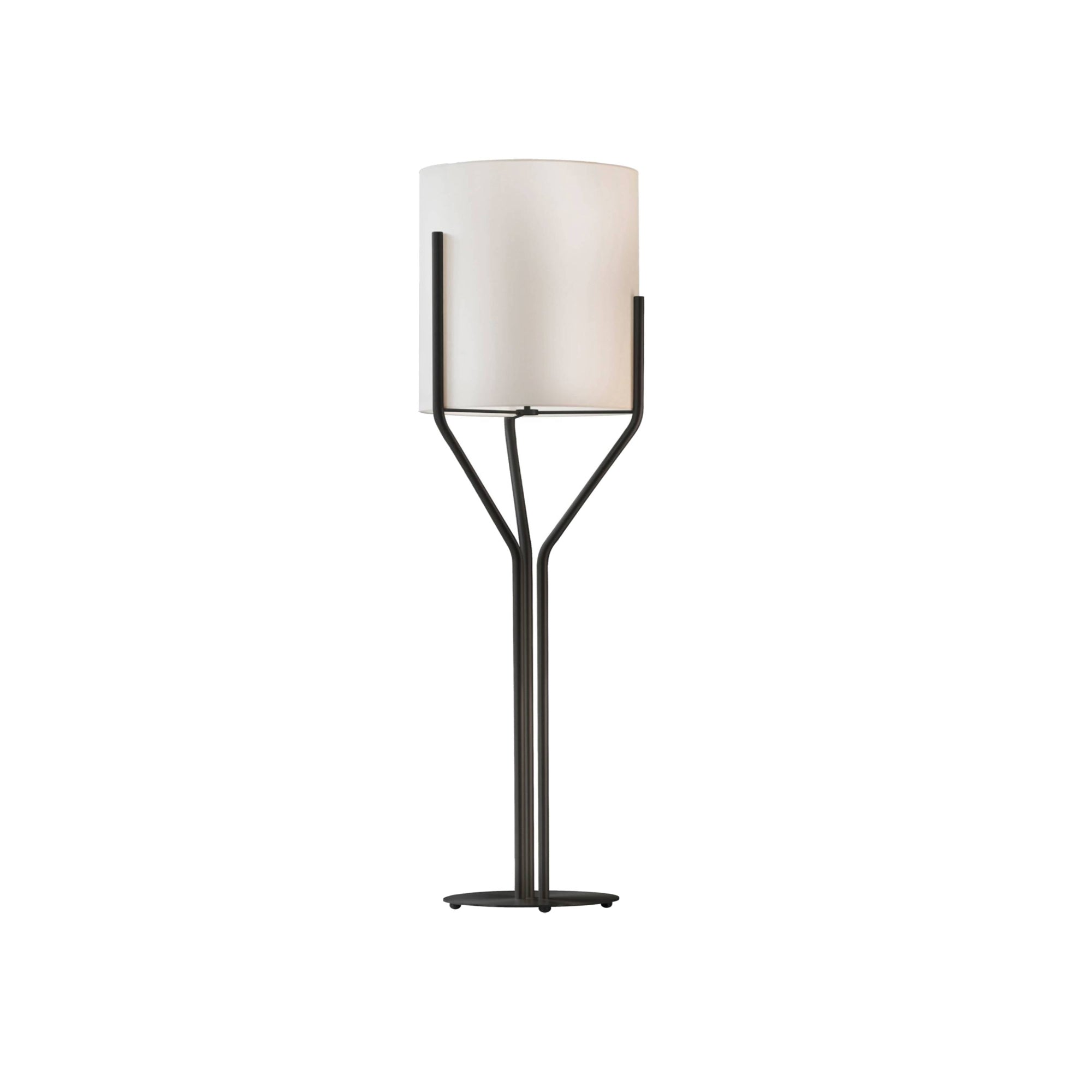 Elegant Brass Arborescence Floor Lamp Contemporary Reading Light with Cloth Shade