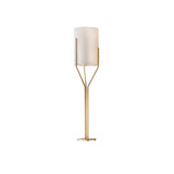 Elegant Brass Arborescence Floor Lamp Contemporary Reading Light with Cloth Shade