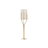 Elegant Brass Arborescence Floor Lamp Contemporary Reading Light with Cloth Shade