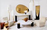 Elegant Brass Arborescence Floor Lamp Contemporary Reading Light with Cloth Shade