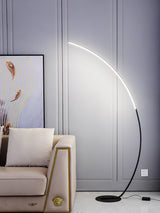 Modern LED Arc Floor Lamp Minimalist Standing Accent Light for Living Room