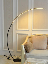 Modern LED Arc Floor Lamp Minimalist Standing Accent Light for Living Room