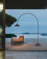 Modern Arc Torchiere Floor Lamp with Flexible Extension and Aluminum Body