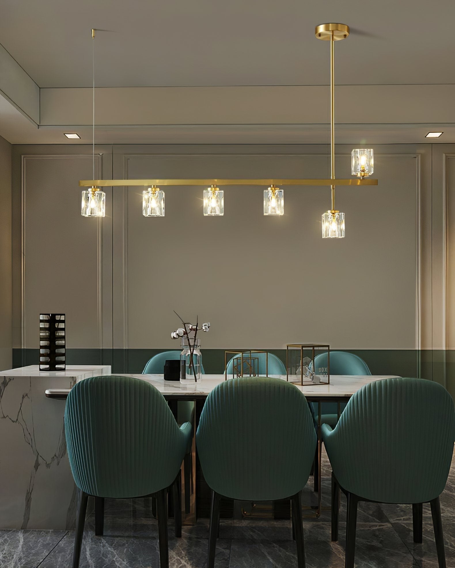 luxury-arcachon-brass-and-crystal-cube-chandelier-linear-pendant-for-kitchen-island