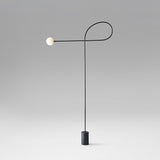 Modern Industrial Arcane Orb Glass Globe Floor Lamp with Metal Frame