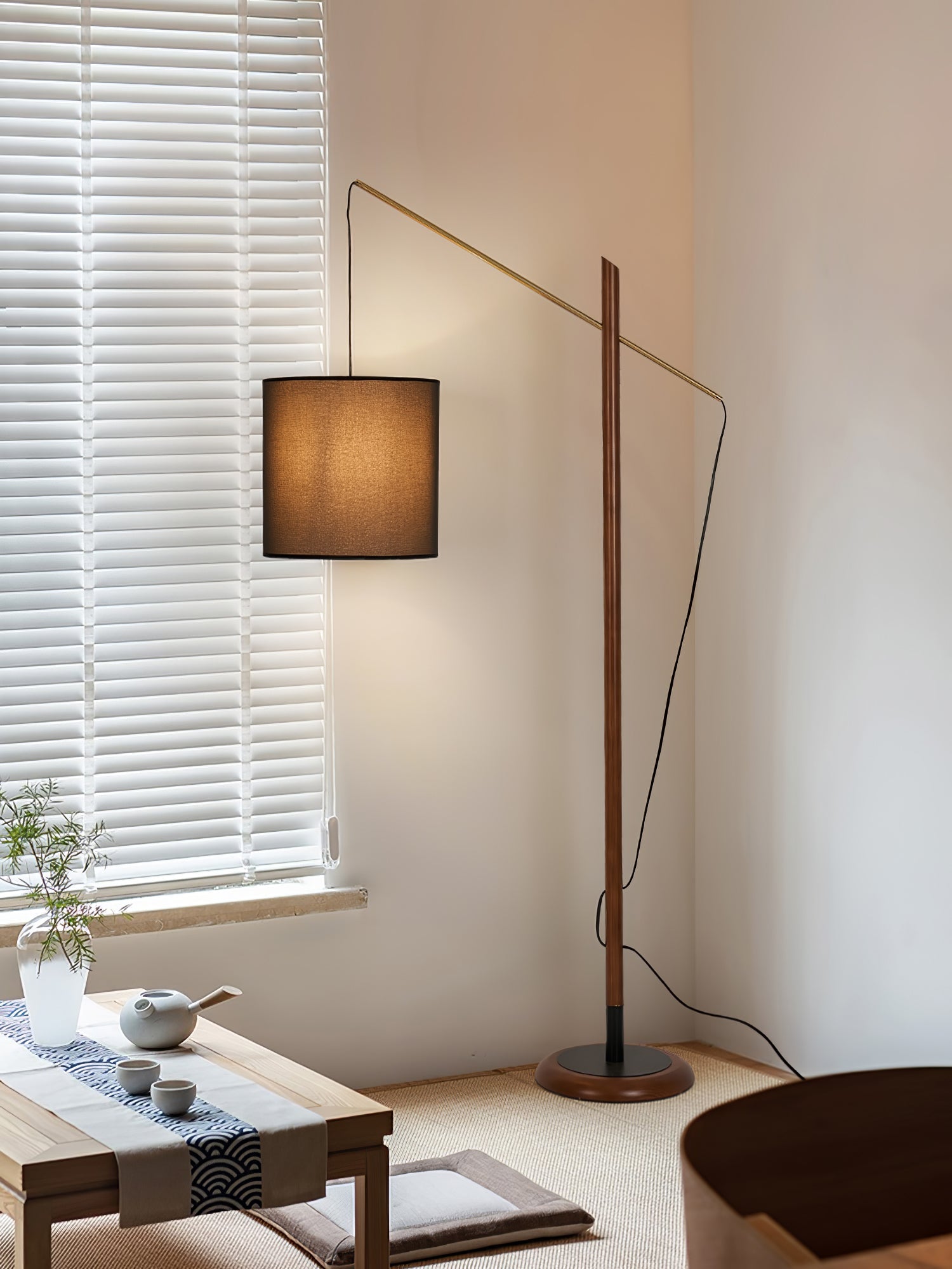archer-contemporary-arched-wood-standing-lamp-with-adjustable-linen-drum-shade