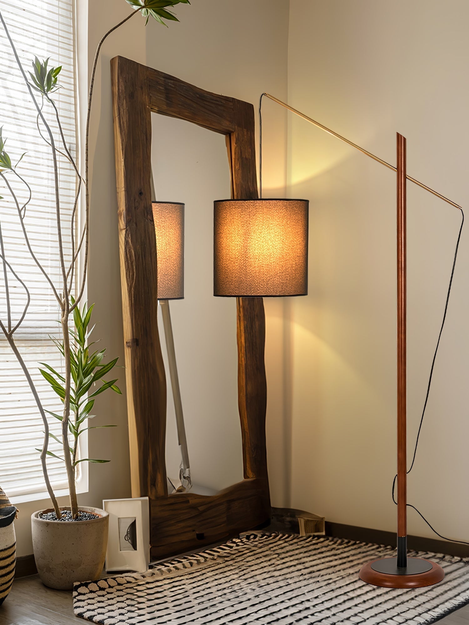 archer-contemporary-arched-wood-standing-lamp-with-adjustable-linen-drum-shade