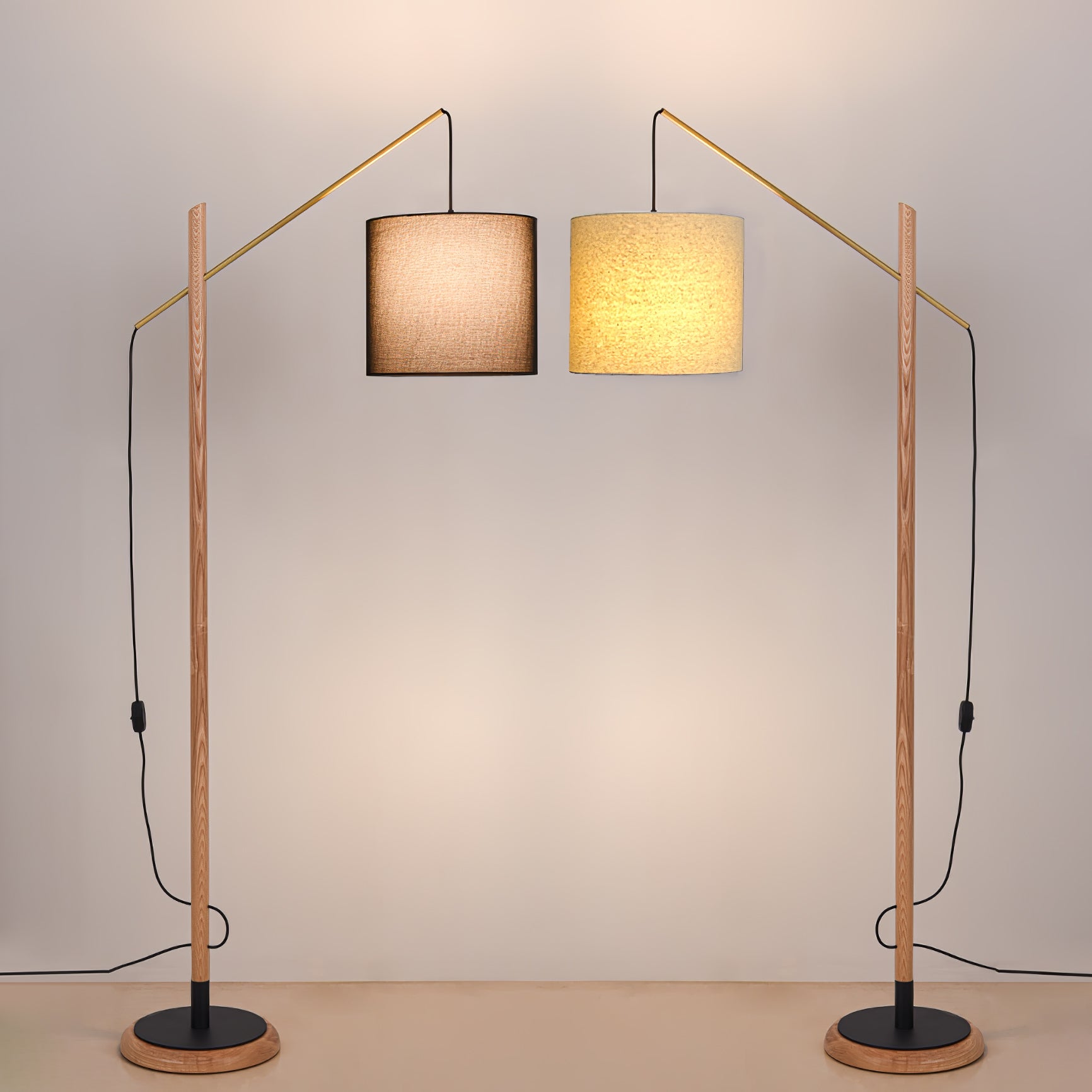 archer-contemporary-arched-wood-standing-lamp-with-adjustable-linen-drum-shade
