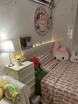 Elegant Chrome Table Lamp with White Pleated Shade for Bedroom Nightstand