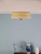 Vintage Art Deco Integrated LED Flush Mount Ceiling Light for Modern Interiors