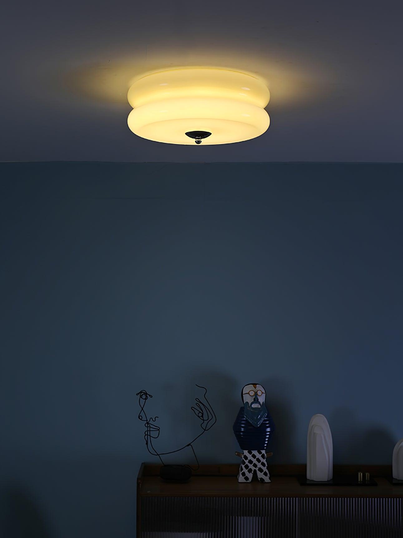 Vintage Art Deco Integrated LED Flush Mount Ceiling Light for Modern Interiors