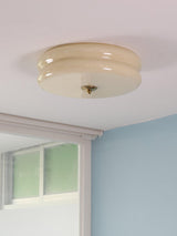 Vintage Art Deco Integrated LED Flush Mount Ceiling Light for Modern Interiors