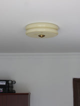 Vintage Art Deco Integrated LED Flush Mount Ceiling Light for Modern Interiors