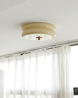 Vintage Art Deco Integrated LED Flush Mount Ceiling Light for Modern Interiors