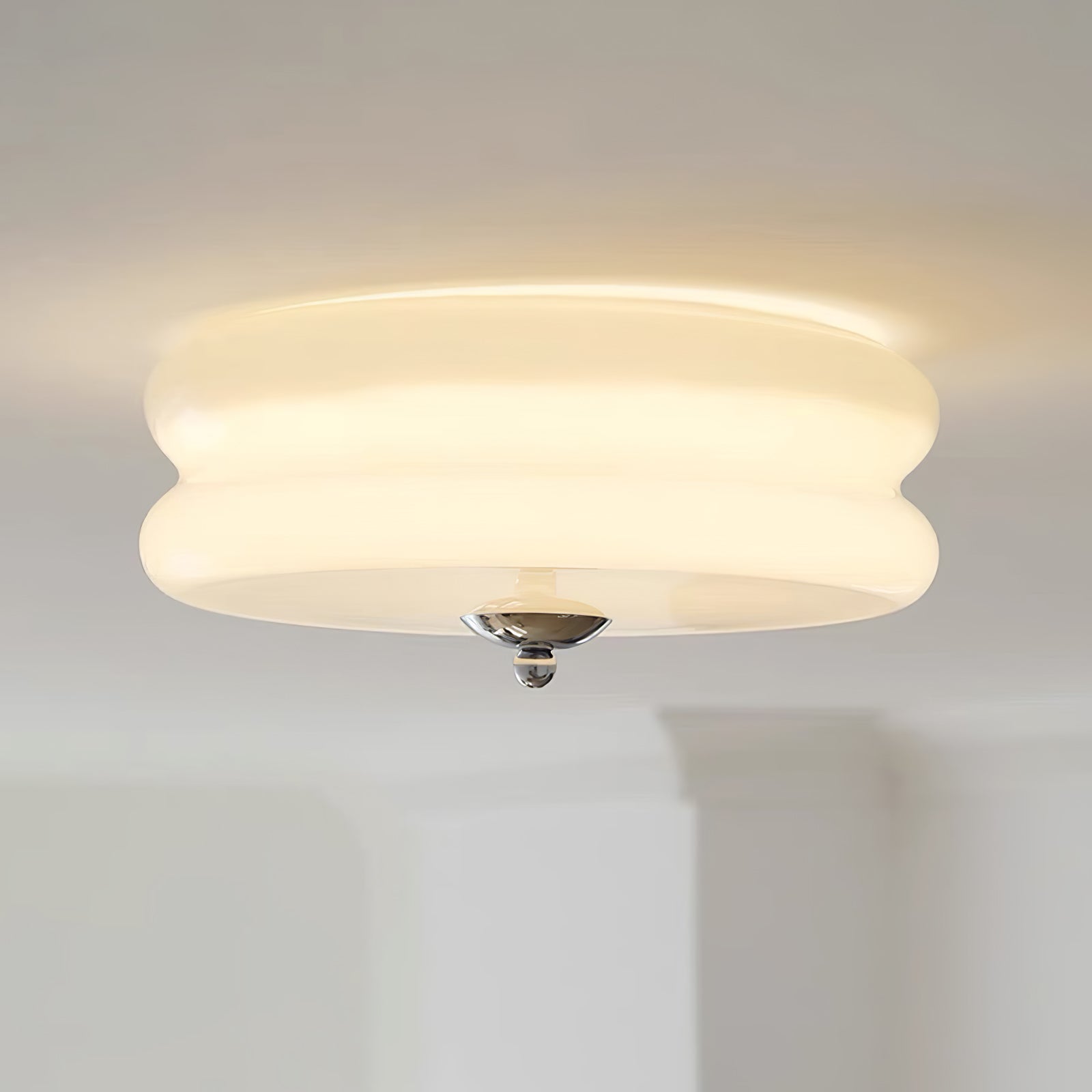 Vintage Art Deco Integrated LED Flush Mount Ceiling Light for Modern Interiors