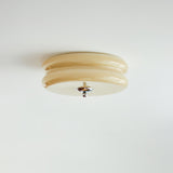 Vintage Art Deco Integrated LED Flush Mount Ceiling Light for Modern Interiors