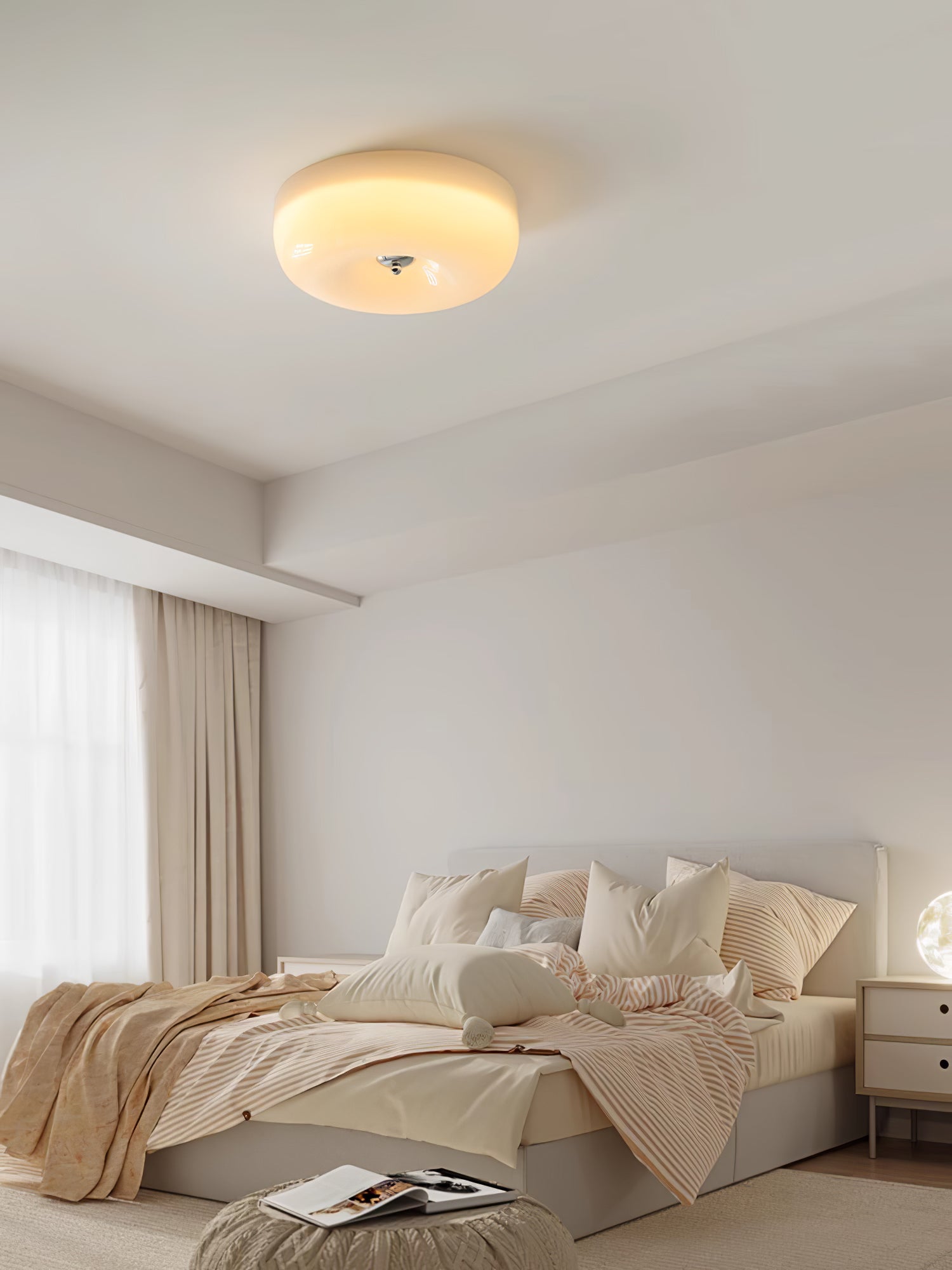 Vintage Art Deco Integrated LED Flush Mount Ceiling Light for Modern Interiors