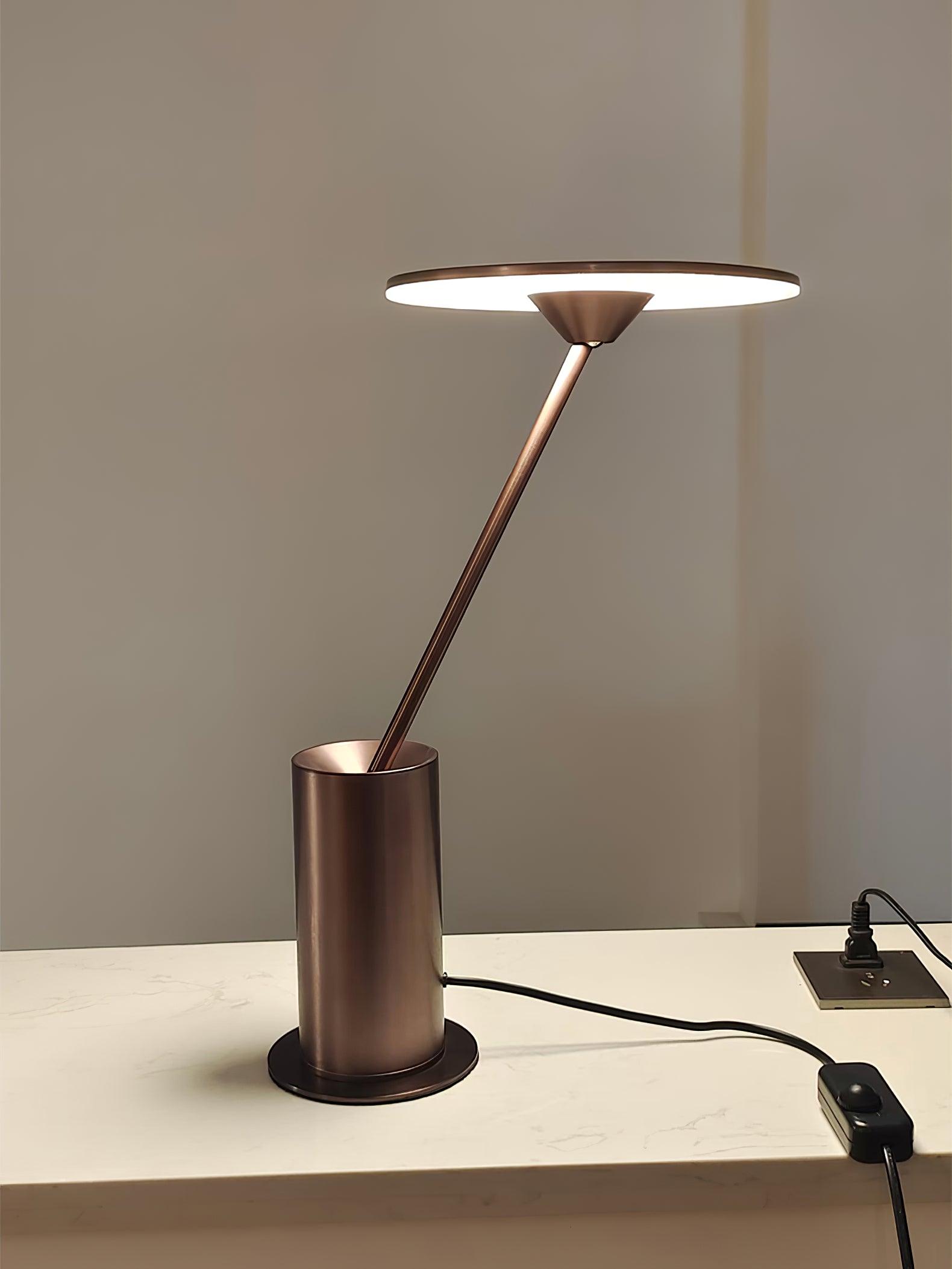 Modern Minimalist Adjustable LED Table Lamp with Stainless Steel Stem for Office and Desk