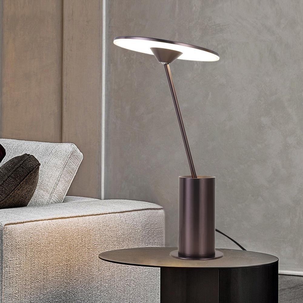 Modern Minimalist Adjustable LED Table Lamp with Stainless Steel Stem for Office and Desk