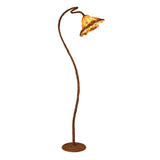Elegant Lotus Leaf Floor Lamp Modern Resin Standing Light with Organic Design