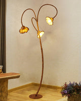 Elegant Lotus Leaf Floor Lamp Modern Resin Standing Light with Organic Design