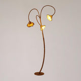 Elegant Lotus Leaf Floor Lamp Modern Resin Standing Light with Organic Design