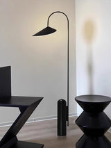 Arum Leaf Shaped Shade Standing Light with Elegant Marble Base for Modern Interiors