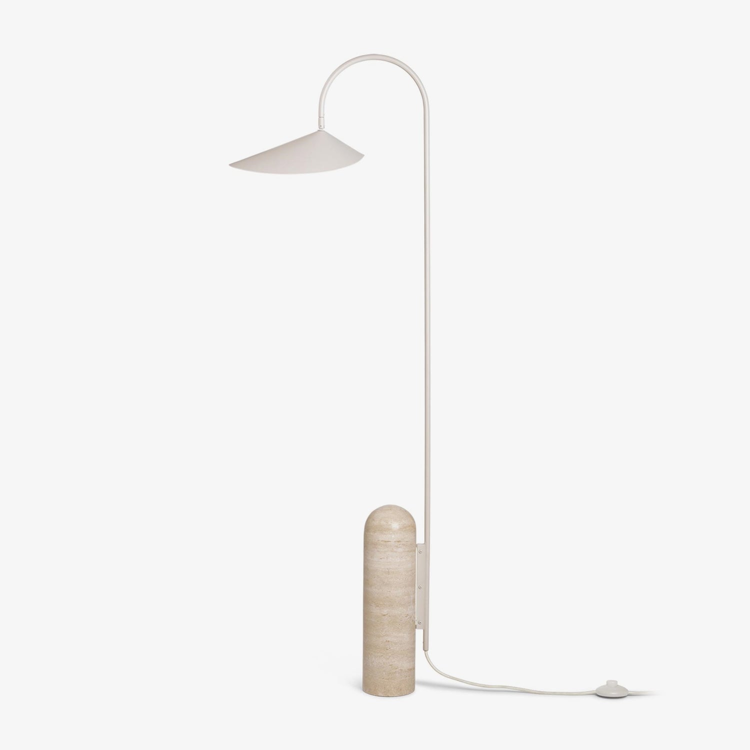Arum Leaf Shaped Shade Standing Light with Elegant Marble Base for Modern Interiors