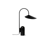 Arum Minimalist Accent Table Lamp with Adjustable Metal Shade and Marble Base