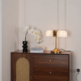 Ashby Retro Mushroom Table Lamp with Integrated LED and Metal Glass Body