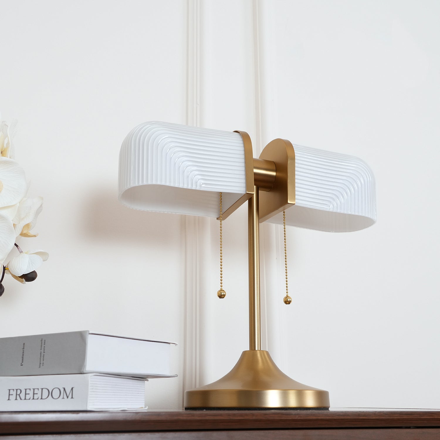 Ashby Retro Mushroom Table Lamp with Integrated LED and Metal Glass Body