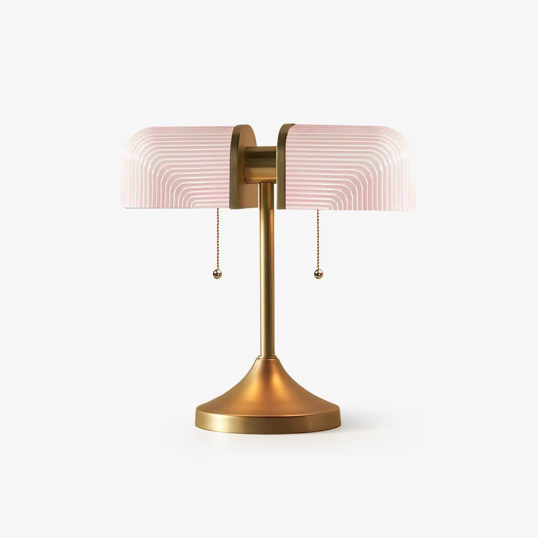 Ashby Retro Mushroom Table Lamp with Integrated LED and Metal Glass Body
