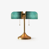 Ashby Retro Mushroom Table Lamp with Integrated LED and Metal Glass Body