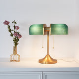 Ashby Retro Mushroom Table Lamp with Integrated LED and Metal Glass Body