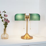 Ashby Retro Mushroom Table Lamp with Integrated LED and Metal Glass Body