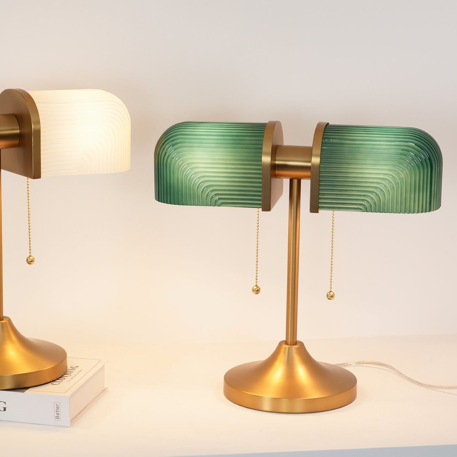 Ashby Retro Mushroom Table Lamp with Integrated LED and Metal Glass Body