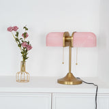 Ashby Retro Mushroom Table Lamp with Integrated LED and Metal Glass Body